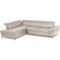 Canapé d'angle convertible en cuir italien luxe 5 places, MEMEZO, coffre, BEIGE, angle gauche Canapé d'angle convertible en cuir italien luxe 5 places, MEMEZO, coffre, BEIGE, angle gauche