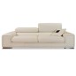 Ensemble GENEVA canapé 2 places + fauteuil 1 place en cuir luxe italien vachette, blanc Ensemble GENEVA canapé 2 places + fauteuil 1 place en cuir luxe italien vachette, blanc