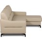 Canapé d'angle convertible en cuir italien luxe 5 places, FARINI, coffre, BEIGE, angle droit Canapé d'angle convertible en cuir italien luxe 5 places, FARINI, coffre, BEIGE, angle droit