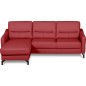 Canapé d'angle convertible en cuir italien luxe 5 places, FARINI, coffre, rouge, angle gauche Canapé d'angle convertible en cuir italien luxe 5 places, FARINI, coffre, rouge, angle gauche