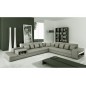 Canapé d'angle en cuir italien 6/7 places PASSION, gris clair / gris foncé, angle droit Canapé d'angle en cuir italien 6/7 places PASSION, gris clair / gris foncé, angle droit