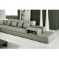 Canapé d'angle en cuir italien 6/7 places PASSION, gris clair / gris foncé, angle gauche Canapé d'angle en cuir italien 6/7 places PASSION, gris clair / gris foncé, angle gauche