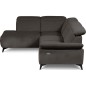 Canapé d'angle avec relax électrique en tissu Bellagio, marron foncé, angle gauche Canapé d'angle avec relax électrique en tissu Bellagio, marron foncé, angle gauche