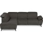 Canapé d'angle avec relax électrique en tissu Bellagio, marron foncé, angle gauche Canapé d'angle avec relax électrique en tissu Bellagio, marron foncé, angle gauche