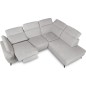 Canapé d'angle avec relax électrique en tissu Bellagio, gris, angle droit Canapé d'angle avec relax électrique en tissu Bellagio, gris, angle droit