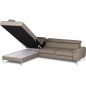 Canapé d'angle convertible en cuir italien luxe 5 places, Hombourg, coffre, taupe, angle gauche Canapé d'angle convertible en cuir italien luxe 5 places, Hombourg, coffre, taupe, angle gauche