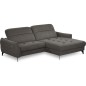 Canapé d'angle convertible en tissu luxe 5 places, MANCINI, coffre, gris foncé, angle droit Canapé d'angle convertible en tissu luxe 5 places, MANCINI, coffre, gris foncé, angle droit