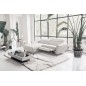 Canapé d'angle convertible en tissu luxe 5 places, MANCINI, coffre, blanc cassé, angle gauche Canapé d'angle convertible en tissu luxe 5 places, MANCINI, coffre, blanc cassé, angle gauche