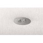 Canapé d'angle convertible en tissu luxe 5 places, MANCINI, coffre, blanc cassé, angle gauche Canapé d'angle convertible en tissu luxe 5 places, MANCINI, coffre, blanc cassé, angle gauche