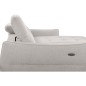 Canapé d'angle convertible en tissu luxe 5 places, MANCINI, coffre, gris, angle droit