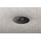 Canapé d'angle convertible en tissu luxe 5 places, MANCINI, coffre, gris, angle droit