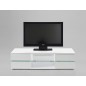 Meuble TV design, en bois laqué blanc, SUOMI Meuble TV design, en bois laqué blanc, SUOMI