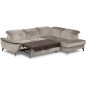 Canapé d'angle convertible en velours luxe - 5 places, SIENNA, taupe, angle droit Canapé d'angle convertible en velours luxe - 5 places, SIENNA, taupe, angle droit