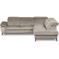 Canapé d'angle convertible en velours luxe - 5 places, SIENNA, taupe, angle droit Canapé d'angle convertible en velours luxe - 5 places, SIENNA, taupe, angle droit