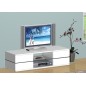 Meuble TV design, en bois laqué blanc, SUOMI Meuble TV design, en bois laqué blanc, SUOMI