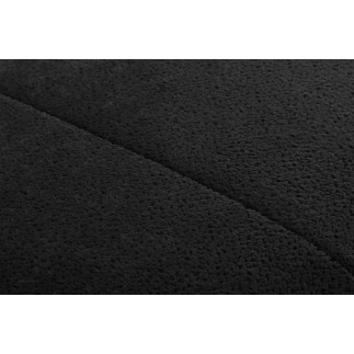 Canapé d'angle convertible en velours luxe - 5 places, SIENNA, noir, angle droit