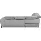 Canapé d'angle convertible en velours luxe - 5 places, SIENNA, gris, angle gauche Canapé d'angle convertible en velours luxe - 5 places, SIENNA, gris, angle gauche