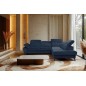 Canapé d'angle convertible en velours luxe - 5 places, SIENNA, bleu foncé, angle droit Canapé d'angle convertible en velours luxe - 5 places, SIENNA, bleu foncé, angle droit