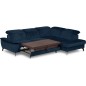 Canapé d'angle convertible en velours luxe - 5 places, SIENNA, bleu foncé, angle droit Canapé d'angle convertible en velours luxe - 5 places, SIENNA, bleu foncé, angle droit
