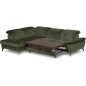Canapé d'angle convertible en velours luxe - 5 places, SIENNA, vert foncé, angle gauche Canapé d'angle convertible en velours luxe - 5 places, SIENNA, vert foncé, angle gauche