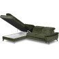 Canapé d'angle convertible en velours luxe - 5 places, SIENNA, vert foncé, angle gauche Canapé d'angle convertible en velours luxe - 5 places, SIENNA, vert foncé, angle gauche