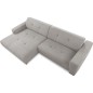 Canapé d'angle profondeur réglable AUSTINI tissu de qualité gris 4 places, angle gauche (vu de face) Canapé d'angle profondeur réglable AUSTINI tissu de qualité gris 4 places, angle gauche (vu de face)