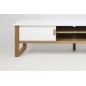 Meuble TV design, bois laqué blanc, OSLO Meuble TV design, bois laqué blanc, OSLO