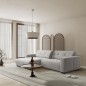 Canapé d'angle profondeur réglable AUSTINI tissu de qualité gris 4 places, angle gauche (vu de face) Canapé d'angle profondeur réglable AUSTINI tissu de qualité gris 4 places, angle gauche (vu de face)