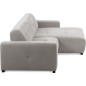 Canapé d'angle profondeur réglable AUSTINI tissu de qualité gris 4 places, angle droit (vu de face) Canapé d'angle profondeur réglable AUSTINI tissu de qualité gris 4 places, angle droit (vu de face)