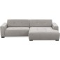 Canapé d'angle profondeur réglable AUSTINI tissu de qualité gris 4 places, angle droit (vu de face) Canapé d'angle profondeur réglable AUSTINI tissu de qualité gris 4 places, angle droit (vu de face)