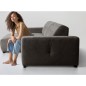 Canapé d'angle profondeur réglable AUSTINI tissu de qualité gris foncé 4 places, angle gauche (vu de face) Canapé d'angle profondeur réglable AUSTINI tissu de qualité gris foncé 4 places, angle gauche (vu de face)