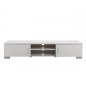 Meuble TV design, en bois laqué blanc, RAXON Meuble TV design, en bois laqué blanc, RAXON