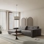 Canapé d'angle profondeur réglable AUSTINI tissu de qualité gris foncé 4 places, angle gauche (vu de face) Canapé d'angle profondeur réglable AUSTINI tissu de qualité gris foncé 4 places, angle gauche (vu de face)