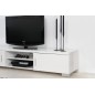 Meuble TV design, en bois laqué blanc, RAXON Meuble TV design, en bois laqué blanc, RAXON