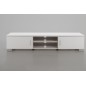 Meuble TV design, en bois laqué blanc, RAXON Meuble TV design, en bois laqué blanc, RAXON