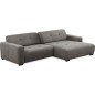 Canapé d'angle profondeur réglable AUSTINI tissu de qualité gris foncé 4 places, angle droit (vu de face) Canapé d'angle profondeur réglable AUSTINI tissu de qualité gris foncé 4 places, angle droit (vu de face)