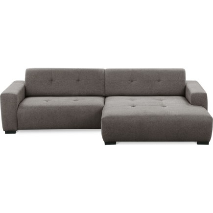 Canapé d'angle profondeur réglable fasano velours luxe gris clair 5 places, angle gauche (vu de face) - Mobilier Privé
