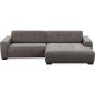 Canapé d'angle profondeur réglable AUSTINI tissu de qualité gris foncé 4 places, angle droit (vu de face) Canapé d'angle profondeur réglable AUSTINI tissu de qualité gris foncé 4 places, angle droit (vu de face)