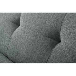 Canapé d'angle profondeur réglable fasano velours luxe gris clair 5 places, angle gauche (vu de face) - Mobilier Privé