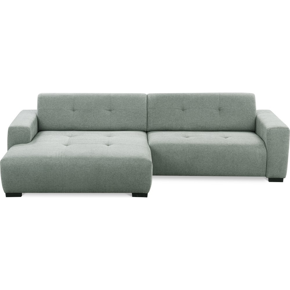 Canapé d'angle profondeur réglable AUSTINI tissu de qualité vert pale 4 places, angle gauche (vu de face) Canapé d'angle profondeur réglable AUSTINI tissu de qualité vert pale 4 places, angle gauche (vu de face)