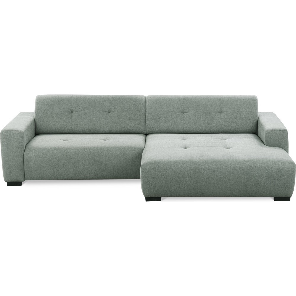 Canapé d'angle profondeur réglable AUSTINI tissu de qualité vert pale 4 places, angle droit (vu de face) Canapé d'angle profondeur réglable AUSTINI tissu de qualité vert pale 4 places, angle droit (vu de face)