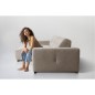Canapé d'angle profondeur réglable AUSTINI tissu de qualité beige 4 places, angle gauche (vu de face) Canapé d'angle profondeur réglable AUSTINI tissu de qualité beige 4 places, angle gauche (vu de face)