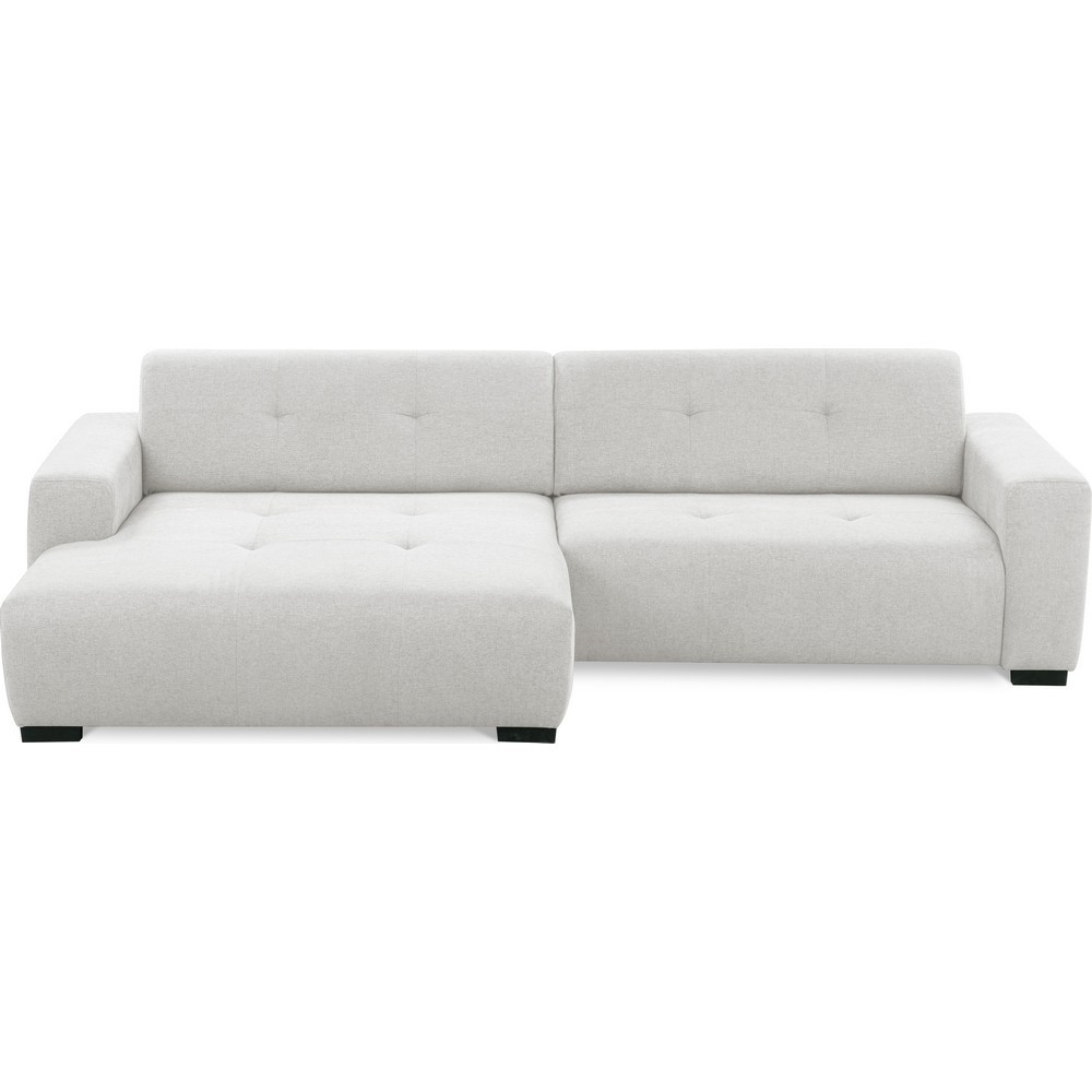 Canapé d'angle profondeur réglable AUSTINI tissu de qualité blanc cassé 4 places, angle gauche (vu de face) Canapé d'angle profondeur réglable AUSTINI tissu de qualité blanc cassé 4 places, angle gauche (vu de face)