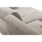 Canapé d'angle profondeur réglable AUSTINI tissu de qualité beige 4 places, angle droit (vu de face)