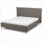 Lit design en cuir italien de luxe AURENE, taupe, 160x200