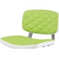 Lot de 2 tabourets design en simili cuir vert et blanc, ALVERO Lot de 2 tabourets design en simili cuir vert et blanc, ALVERO