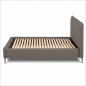 Lit design en cuir italien de luxe AURENE, taupe, 180x200 Lit design en cuir italien de luxe AURENE, taupe, 180x200