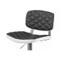 Lot de 2 tabourets design en simili cuir noir et blanc, ALVERO Lot de 2 tabourets design en simili cuir noir et blanc, ALVERO