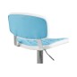 Lot de 2 tabourets design en simili cuir bleu et blanc, ALVERO Lot de 2 tabourets design en simili cuir bleu et blanc, ALVERO