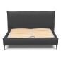 Lit design en cuir italien de luxe AURENE, gris foncé, 180x200 Lit design en cuir italien de luxe AURENE, gris foncé, 180x200